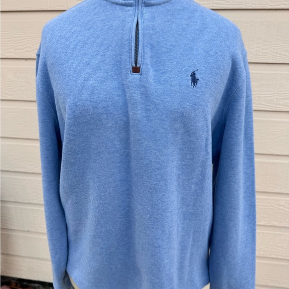 Polo by Ralph Lauren Men's Blue Quarter-Zip Sweater - Picture 11 of 11